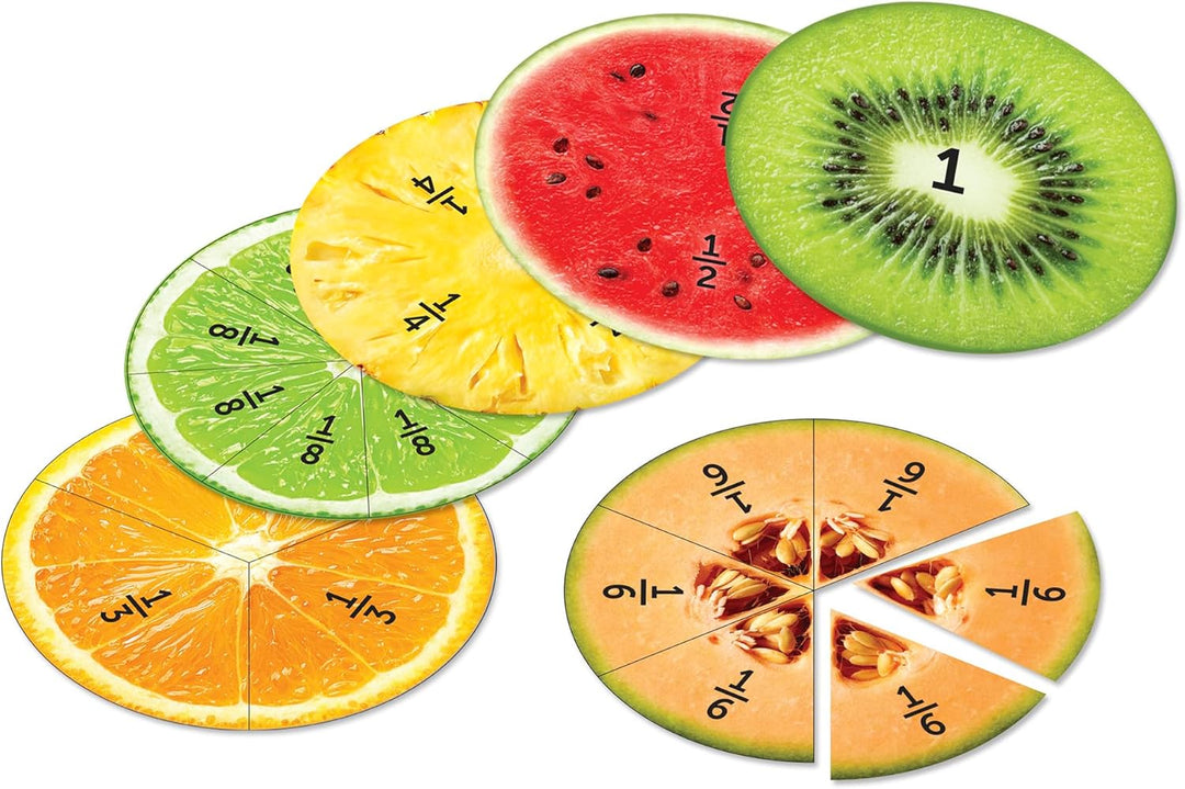 Fractions de fruits aimantées de Learning Resources, apprentissage des nombres pour enfants, maths,