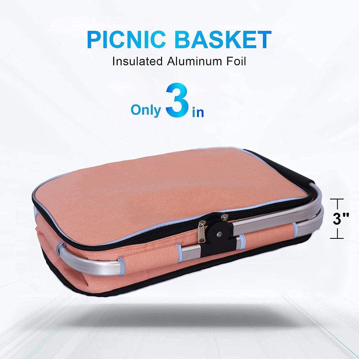 LIQINGG 35L Kühltasche Einkaufskorb Grosse isolierte Kühlkorb Lunchtasche Thermotasche für Büro Camp