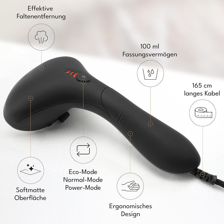 LEBENLANG Steamer Dampfglätter - Inkl. Zubehör Aufsätze & Messbecher I Steamers Streamer Sream Dampf