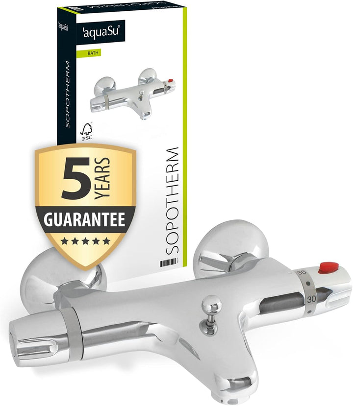 'aquaSu® Thermostat Batterie Sopotherm für Wanne, 1 Stück, chrom, 78222 7
