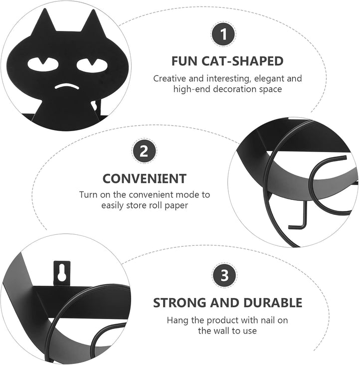 Cabilock Toilettenpapierhalter Kreativ Katze Design Eisen Freistehend Toilettenrollenhalter WC Rolle