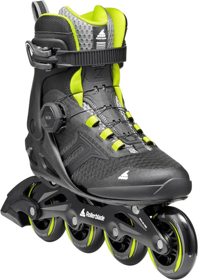 Rollerblade Herren Macroblade 84 Boa Inline-Skates EU: 40.5/41 (UK: 7-7.5 / US: 8-8.5) SCHWARZ/LIME,