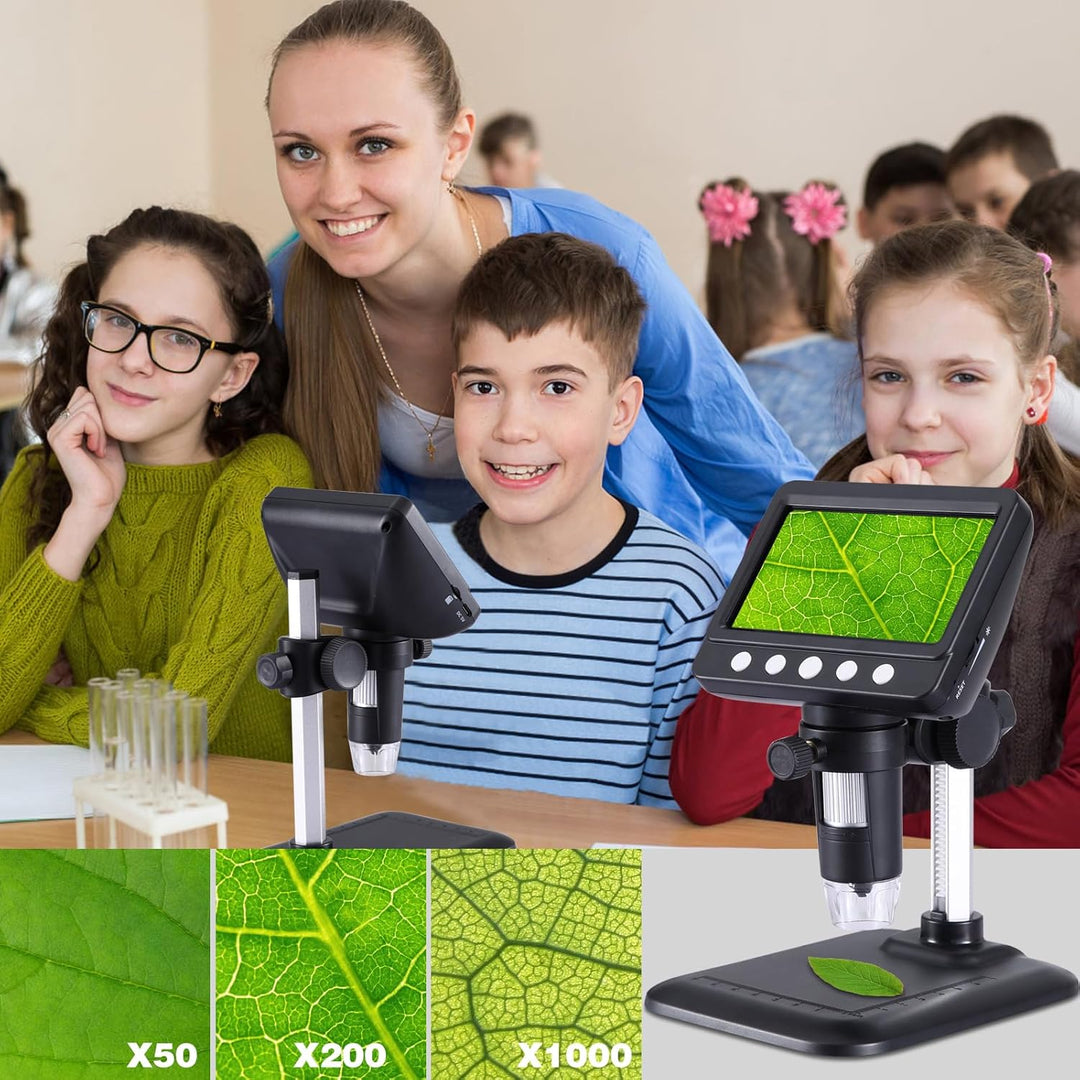 Koolertron Mikroskop Digital, 1080P HD 1000X Mikroskop, USB Mikroskop Mikroskoplupe für Leiterplatte