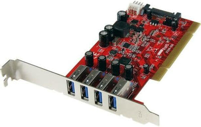 StarTech.com 4 Port USB 3.0 PCI Schnittstellenkarte - PCI SuperSpeed USB 3.0 Controller Karte - 2 x