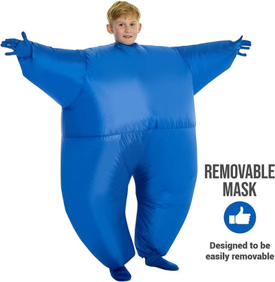 Morph Blaues Aufblasbares Kostüm für Kinder, Megamorph - Einheitsgrösse Blau Kinder, Blau Kinder