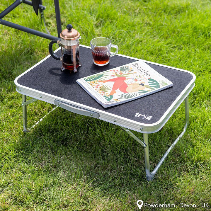 Klappbarer Campingtisch, Leichter Aluminiumrahmen, B 60 cm x T 40 cm x H 26 cm, Trail