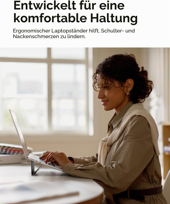 MOFT Invisible Airflow Laptopständer, mit Offenem Design für Wärmeableitung, Einstellbare Doppelwink