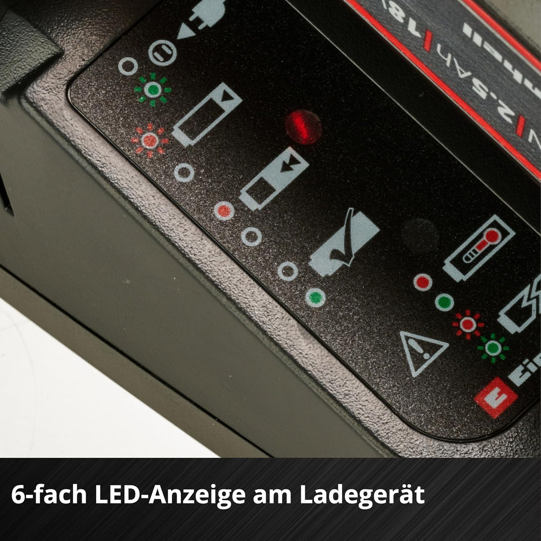 Original Einhell 4 Ah Plus Power X-Change Starter Kit (1x 18 V 4 Ah Plus Akku, 1x 3 A Ladegerät, 75