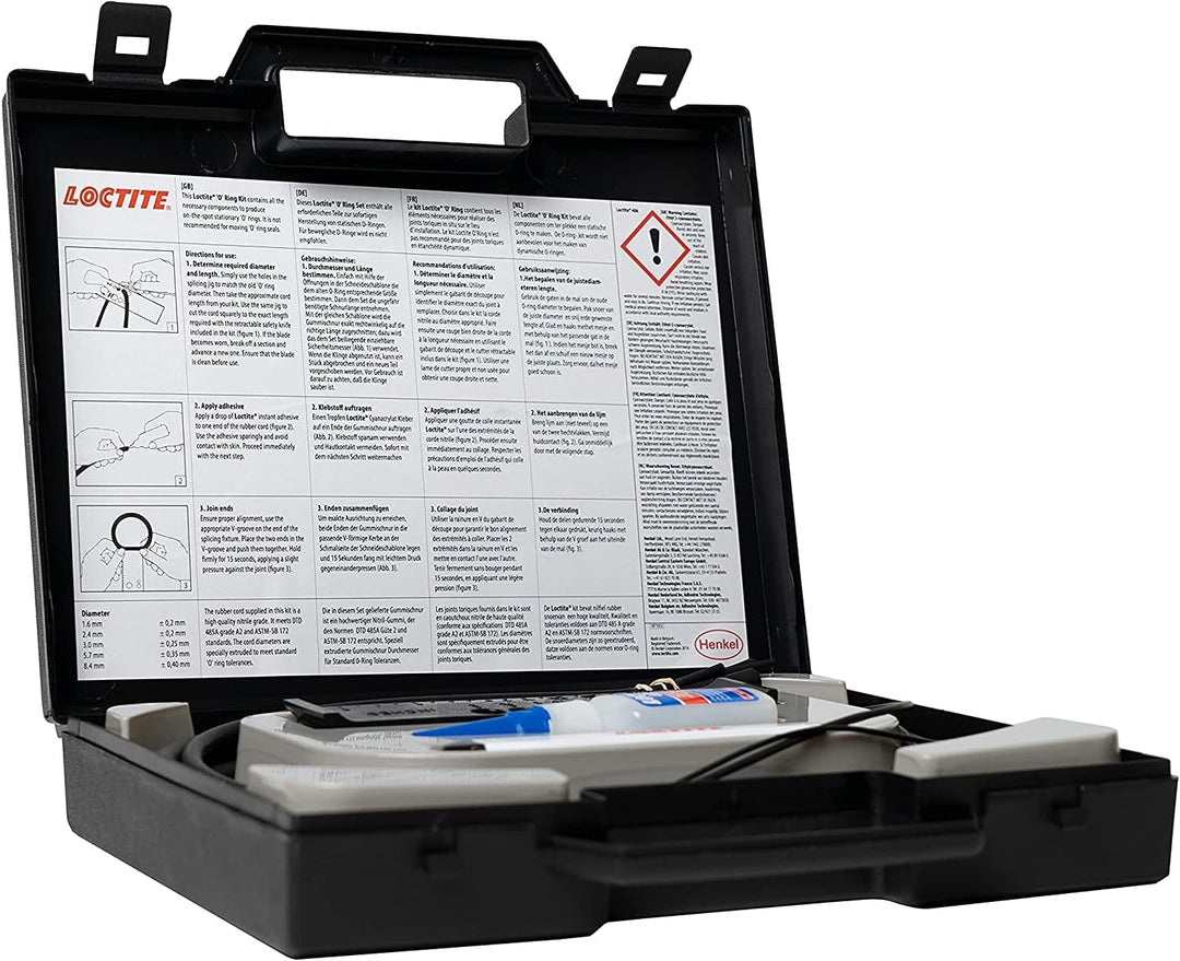 LOCTITE 406 O-RING Kit, Notfall-Reparatur von O-Ringen, O-Ring Set mit LOCTITE 406 Kleber, Werkzeug-