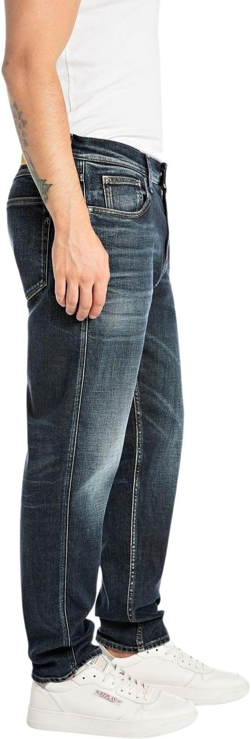 Replay Herren Jeans 27W / 28L Dark Blue 007, 27W / 28L Dark Blue 007
