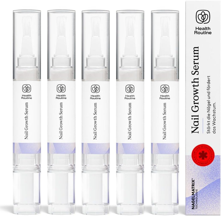Health Routine Nail Growth Serum 5er Set — Nagelöl für gesunde Fingernägel & Fussnägel — Schnelles W