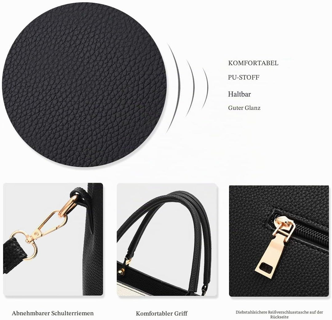 NICOLE &amp; DORIS Damen Handtaschen Quasten Taschen Reissverschluss Schultertaschen Einkaufstasche Umhä