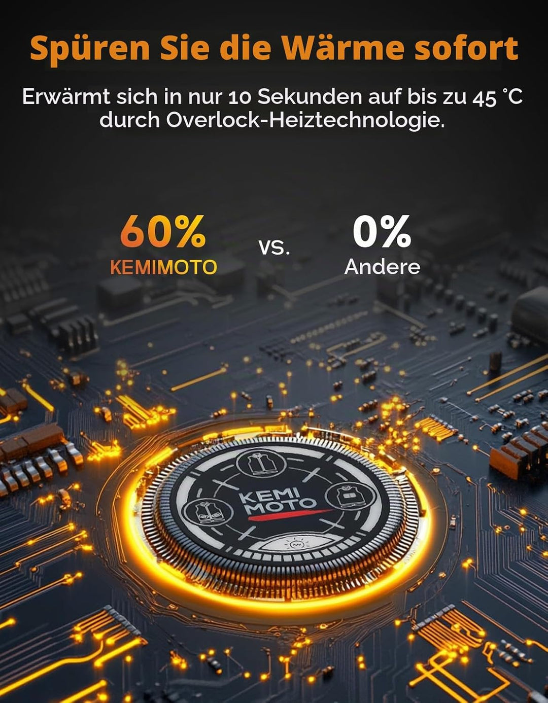 KEMIMOTO Beheizbare Weste Herren Damen, Beheizte Weste mit Handwärmfunktion, 5 Heizzone, Heizweste m