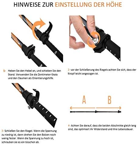 Teleskop Wanderstock Walking Stöcke Verstellbar aus Leicht Aluminium mit Echt Kork Griff zum Wandern