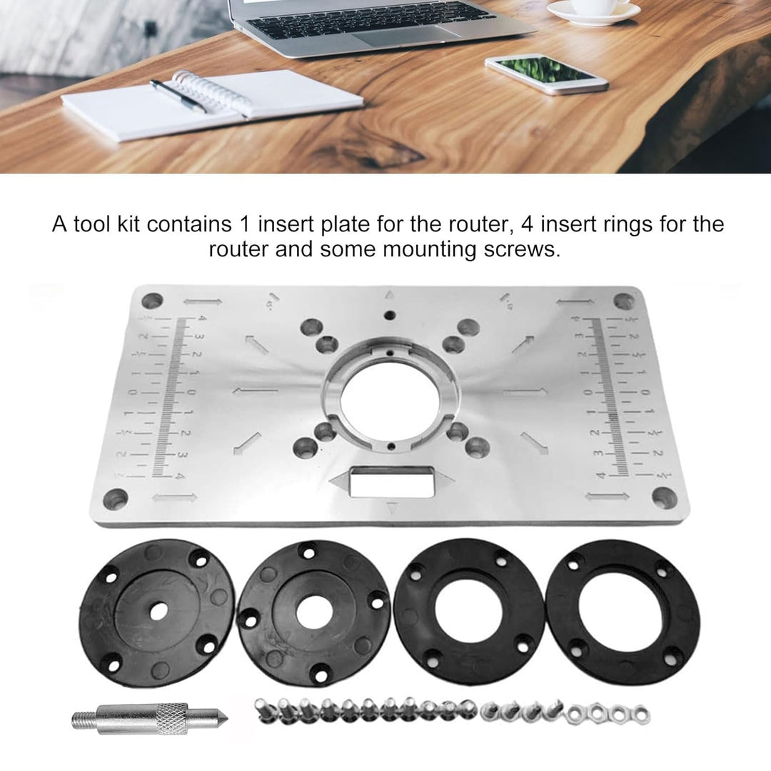 Router Tischeinsatz aus Aluminium, Router Platte Aluminium Router Tabelle Insert Plate DIY Fräser Ti