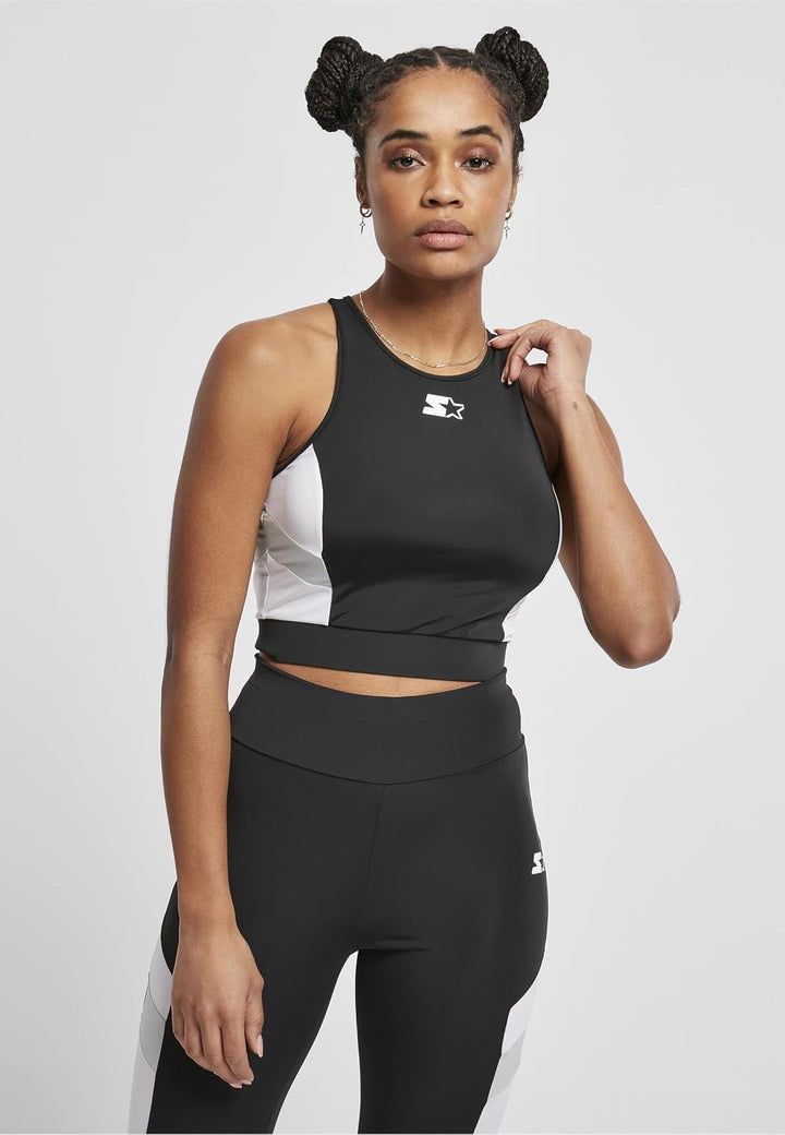STARTER BLACK LABEL Damen Ladies Starter Highwaits Mesh Leggings S Black/White, S Black/White