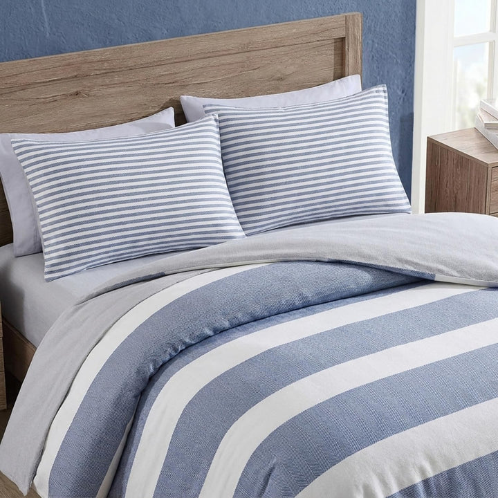 Nautica Home | Fairwater Collection | 100% Cotton Mediterranean Inspired Design Herringbone Weave Du