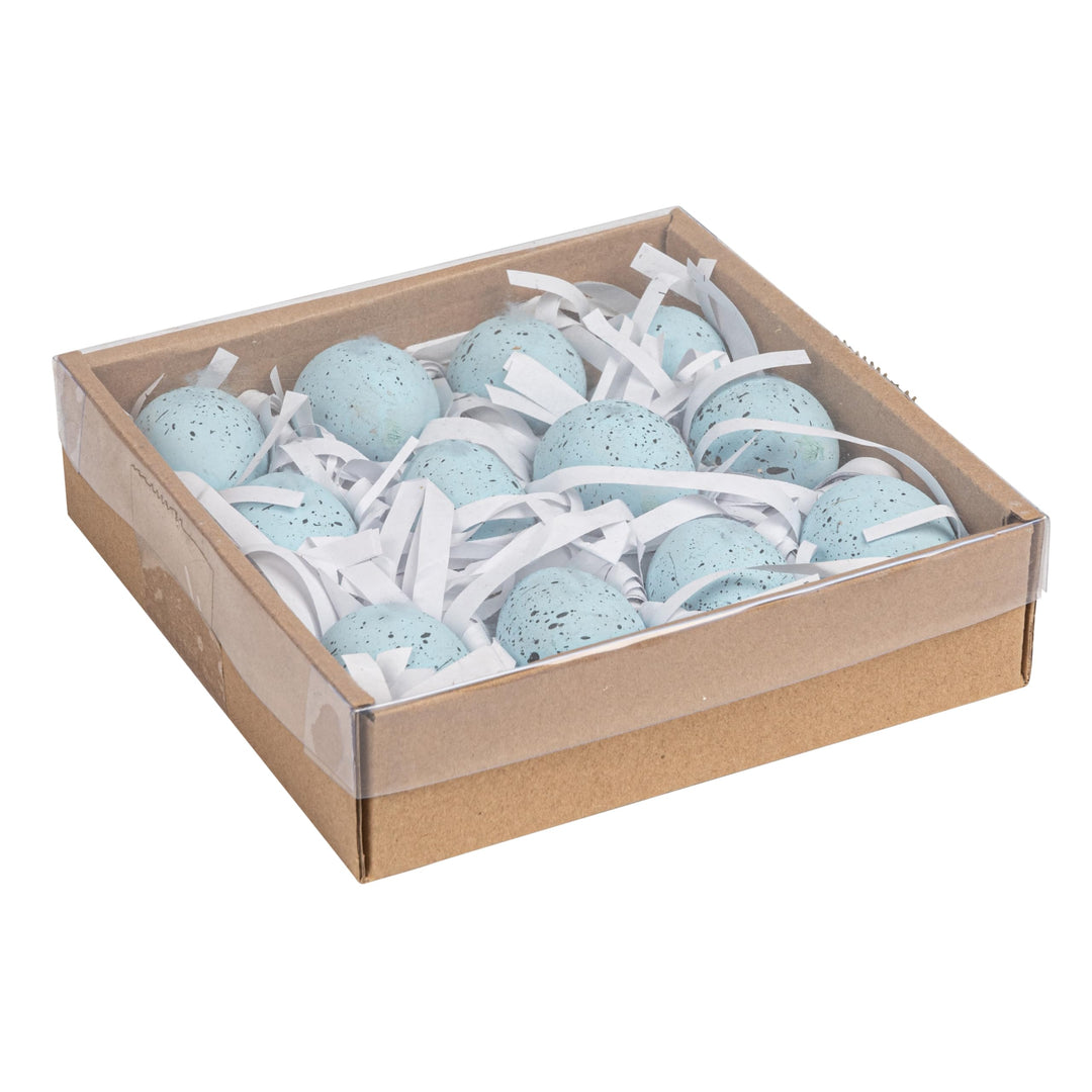 Creative Co-op HD4474 Rotkehlchen-Eier, Keramik, Blau gesprenkelt