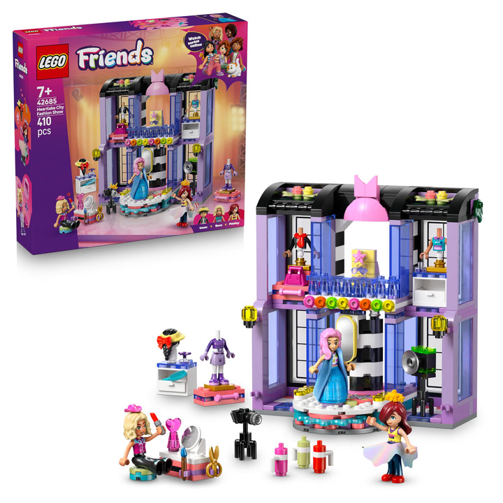 LEGO Friends Modeschau in Heartlake City - Verkleidungsspiel mit 3 Mini Puppen, Laufsteg, anpassbare