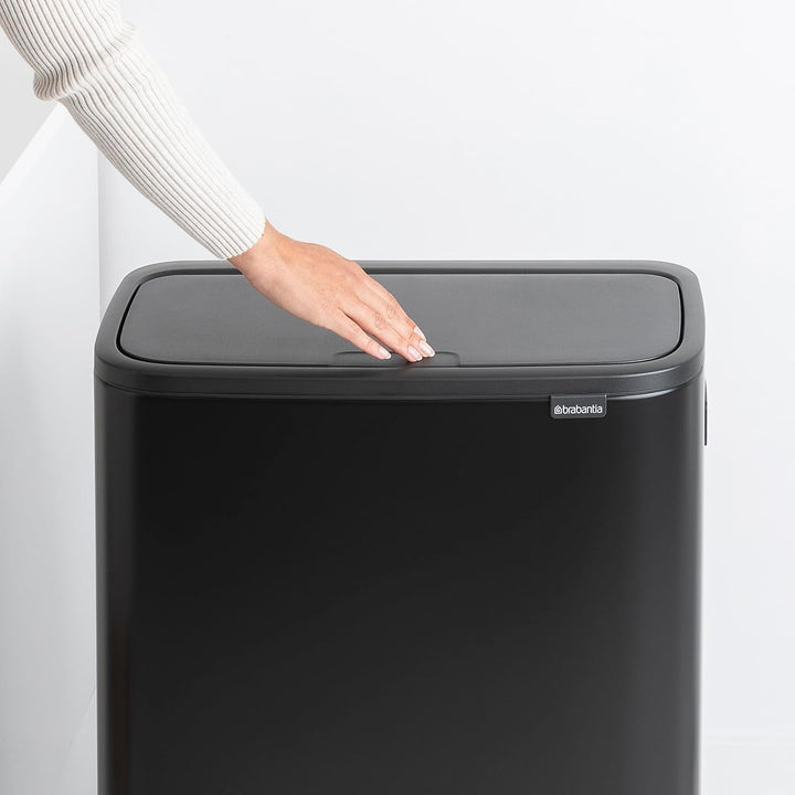 Brabantia Bo Touch Bin HI – 1 x 60L Inneneimer (mattschwarz) Abfall-/Recycling-Kücheneimer mit herau