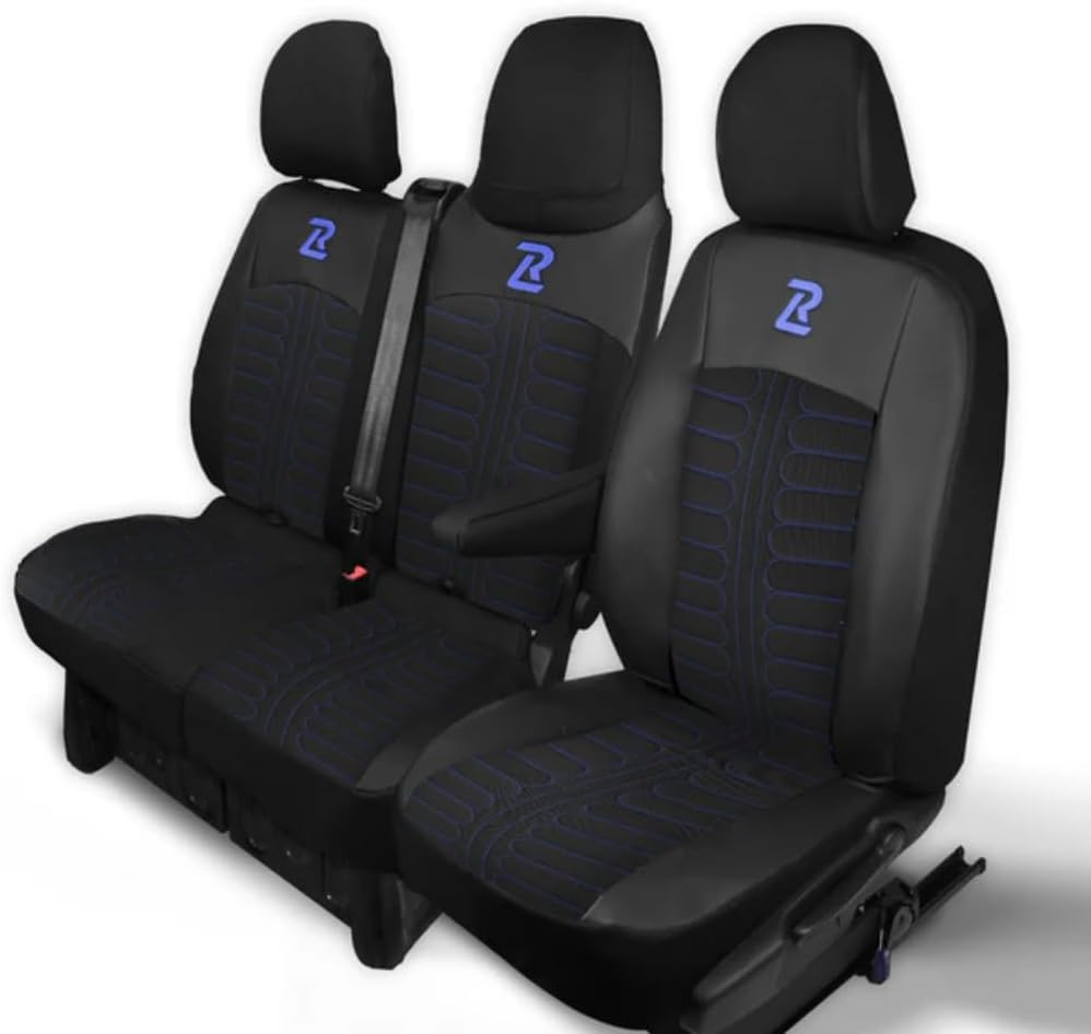 LUCARO Sitzbezüge Auto Renault Trafic 3 Opel Vivaro B FIAT Talento Nissan NV300 1+2 Sitzbank: mit Lu