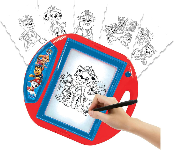 Lexibook CR310PA Paw Patrol Zeichenprojektor 4 Stempel, 10 Vorlagen, beleuchteten Fläche, 1 Stift en