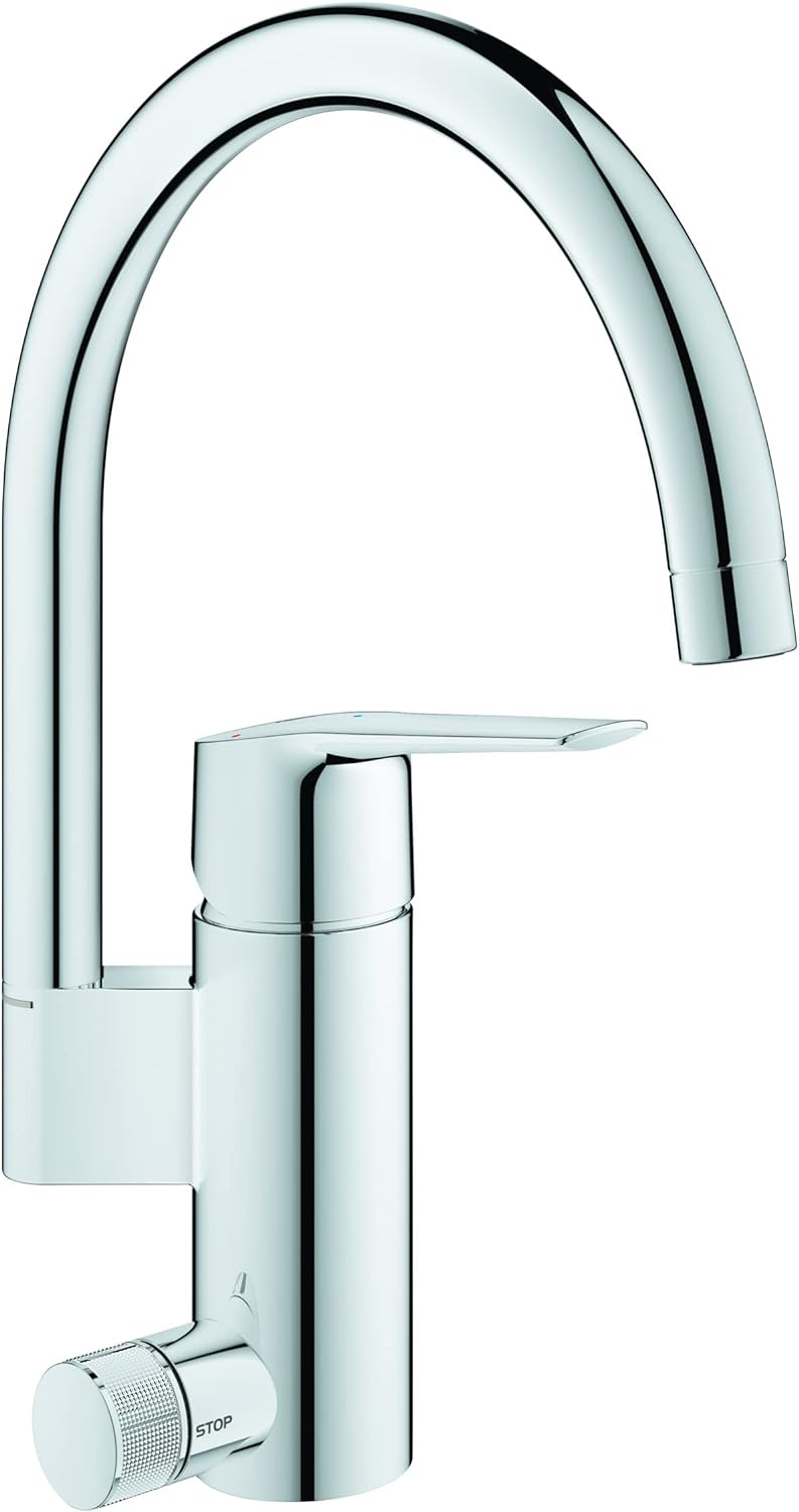 GROHE Start - Einhand-Spültischarmatur (wassersparend, Einlochmontage, Schnellbefestigungssystem), c
