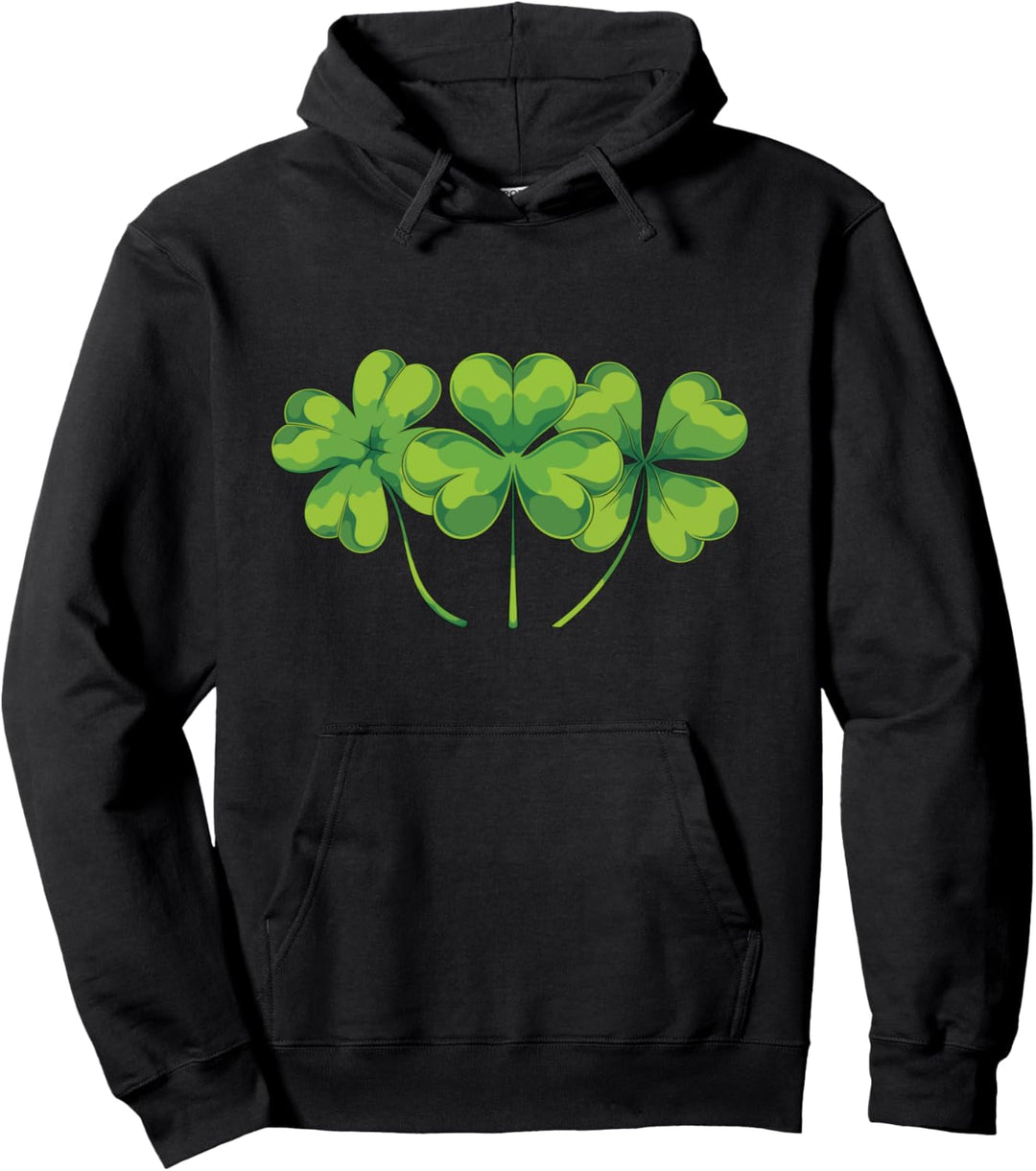 Glücksbringer Vierblättriges Kleeblatt Irisches Kleeblatt Pullover Hoodie