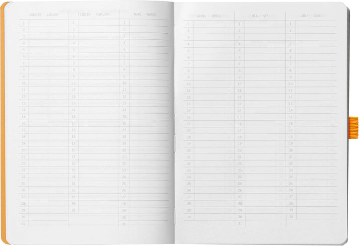 Rhodia 117571C Notizheft Goalbook (DIN A5, 14.8 x 21 cm, Dot, praktisch und trendige, mit weichem De