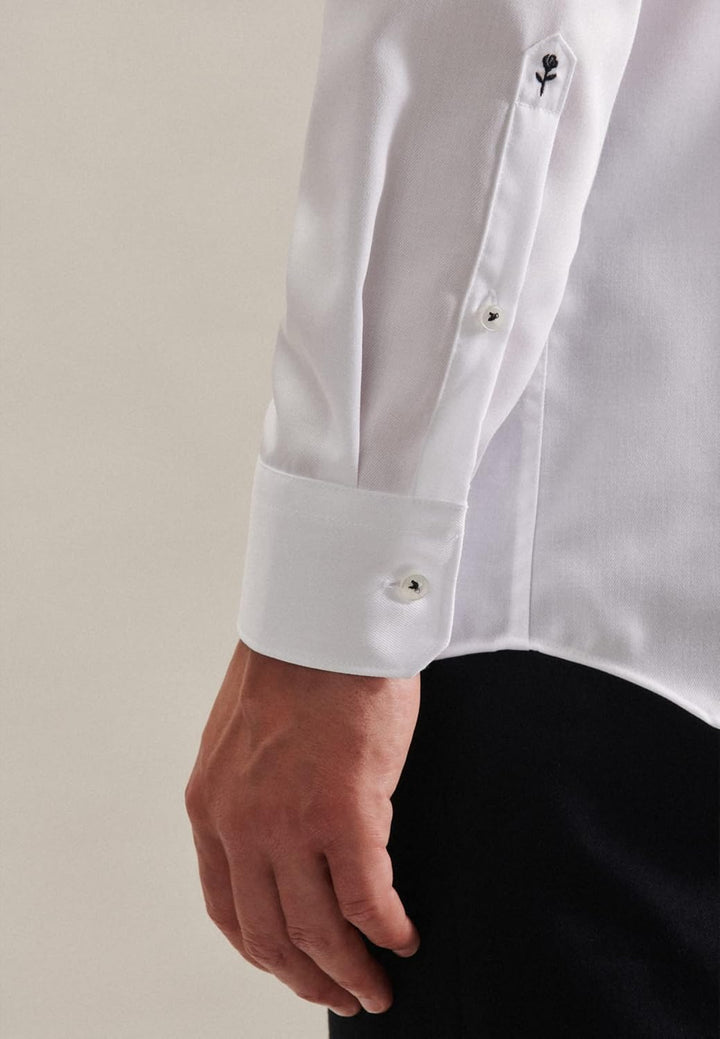 Seidensticker Herren Hemd 43 Weiss, 43 Wei&#xDF;