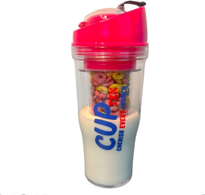 Generisch Müslibecher für Unterwegs für Cornflaks Müsli CerealCup to Go ohne Löffel Tragbar Cupixx (