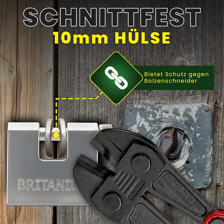BRX66 Gepanzertes] Hochsicherheits-Container-Vorhängeschloss - [Hochbelastbar] - [Anti-Bohrer-Zylind