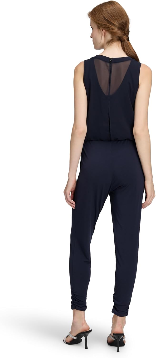 Vera Mont Damen Jumpsuit mit Cut-Outs 34 Blau (Night Sky 8541), 34 Blau (Night Sky 8541)