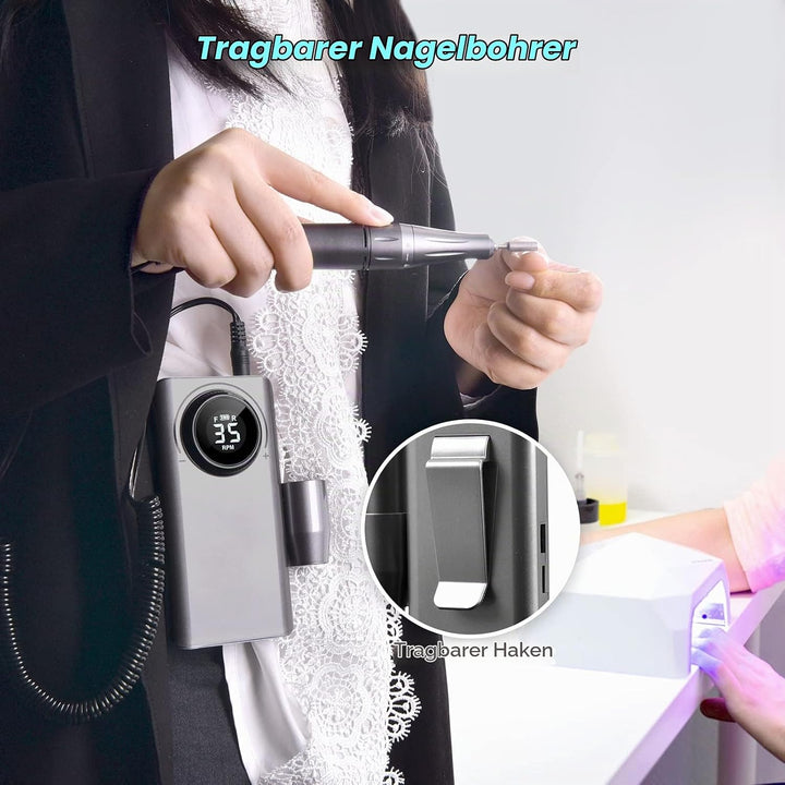 Elektrische Nagelfräser für Gelnägel 35000 U/Min Elektrische Nagelfeile Professionell Fräser für Gel