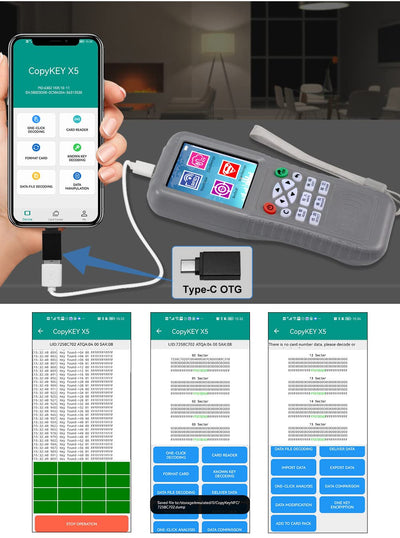 OBO HANDS RFID WiFi CopyKey volle Dekodierungsfunktion Karte Kopierer/Leser/Schreiber Programmierer