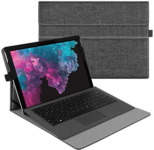 FINTIE Hülle für Microsoft Surface Pro 7+/ 7/6/ 5/4/ 3 Tablet 12.3 Zoll - Multi-Sichtwinkel Hochwert