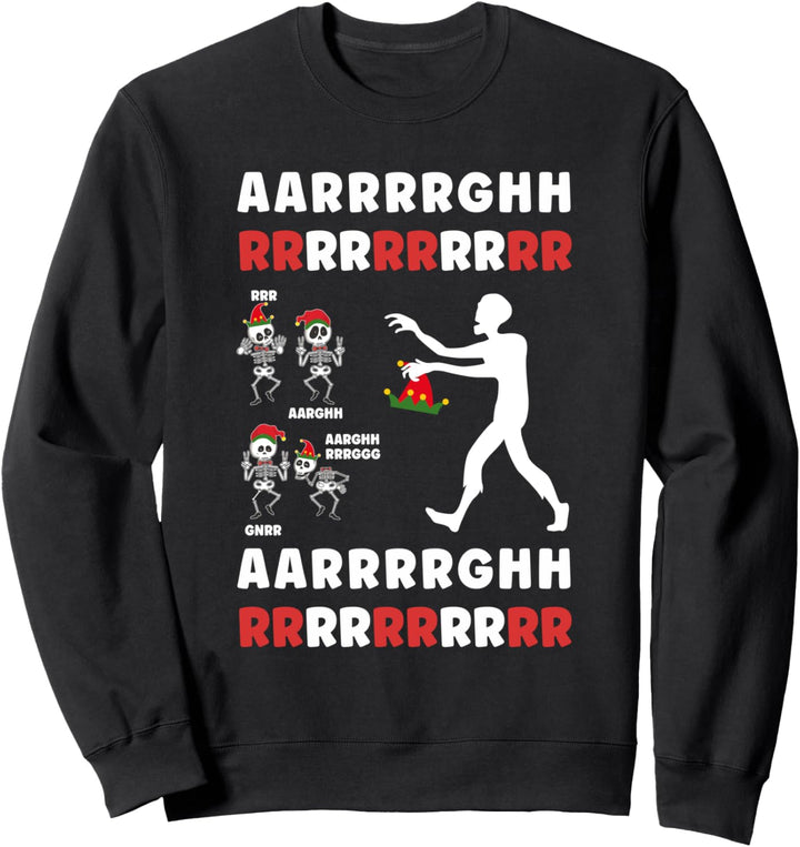 Lustiger Zombie Horror Ugly Christmas Sweater Sweatshirt