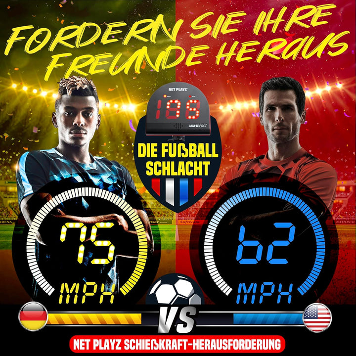 NET PLAYZ Fussballradare, Trainingsgeräte mit Geschwindigkeitssensoren | Fussball Geschenke, Hightec