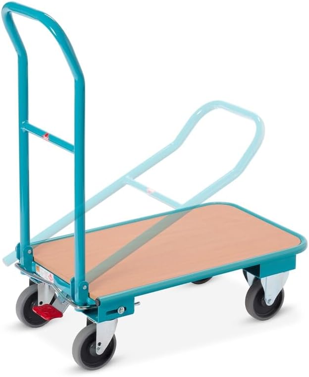 Ameise Transportwagen | 150 kg Tragkraft | HxBxT 94 x 45 x 81,5 cm | 4 TPE-Rollen mit Zentralbremse