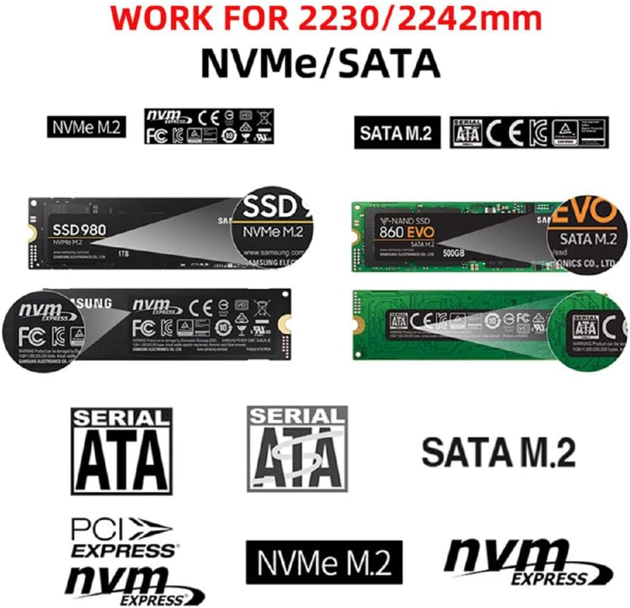 xiwai RTL9210B Chipsatz SATA SSD Externer PCBA Gehäuseadapter USB 3.0 auf 2230 2242 NVME M-Key M.2 N
