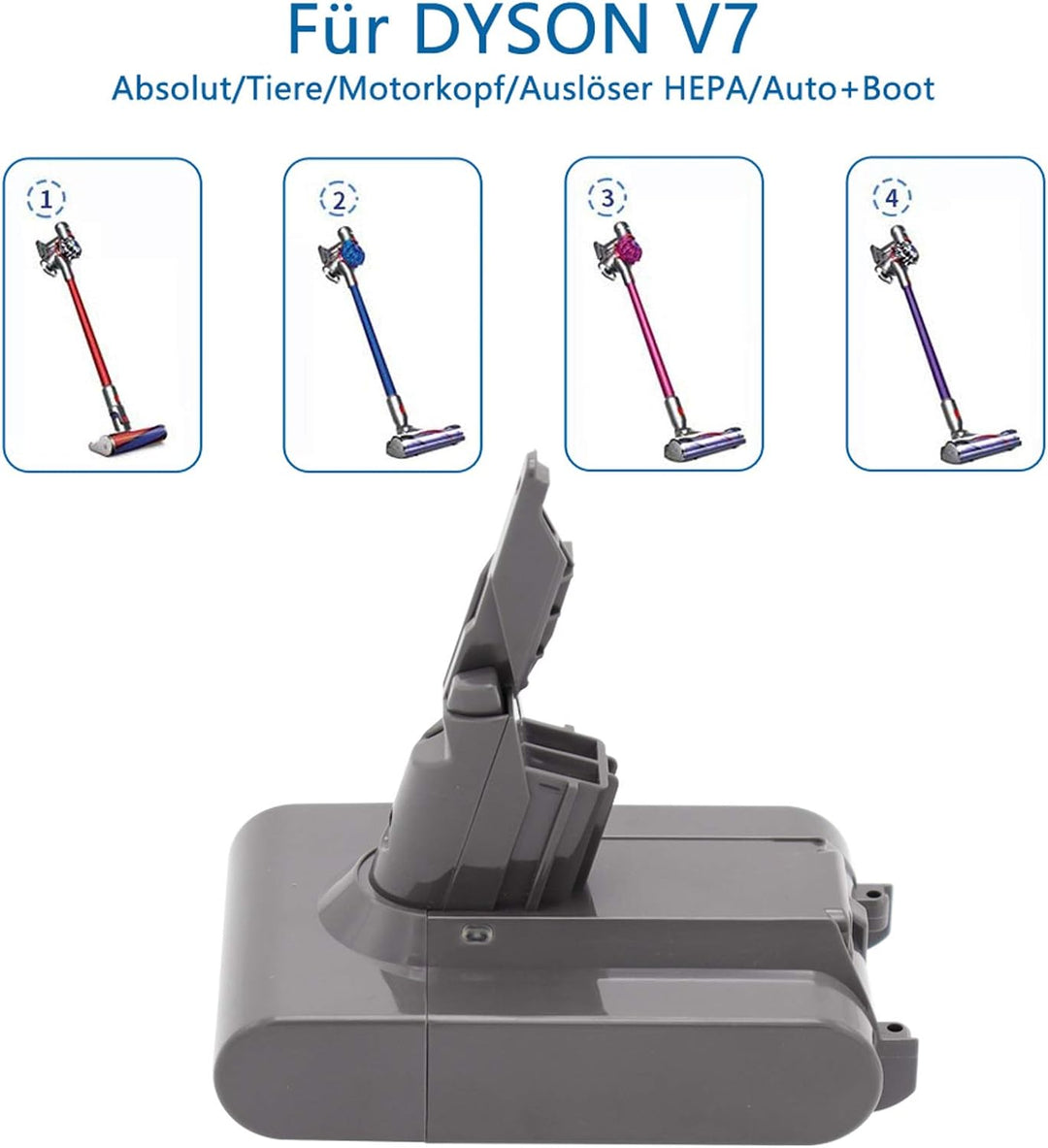 Abakoo 3500mAh Li-Ionen Batterie 21,6V Ersatzakku für Dyson V7 SV11 Serie Motorhead Pro V7 Trigger,