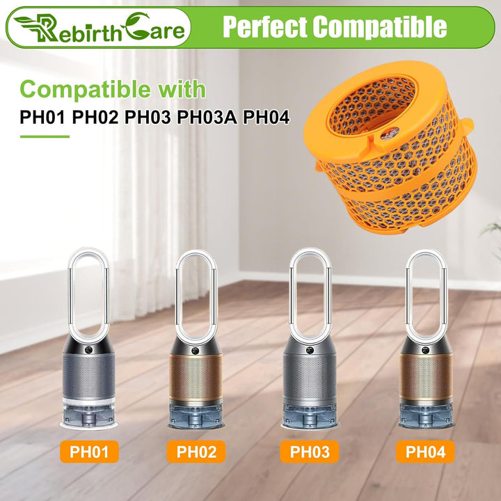 Rebirthcare PH01 Luftreiniger Filter für Dyson PH01 PH02 PH03 HP04 PH3A Kohlefaserfilter Ersatzteile