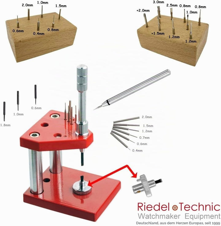 Armbandkürzer Set RIEDEL TECHNIC Xtreme - Uhrenwerkzeug zum professionellen Kürzen von Uhren-Metalla