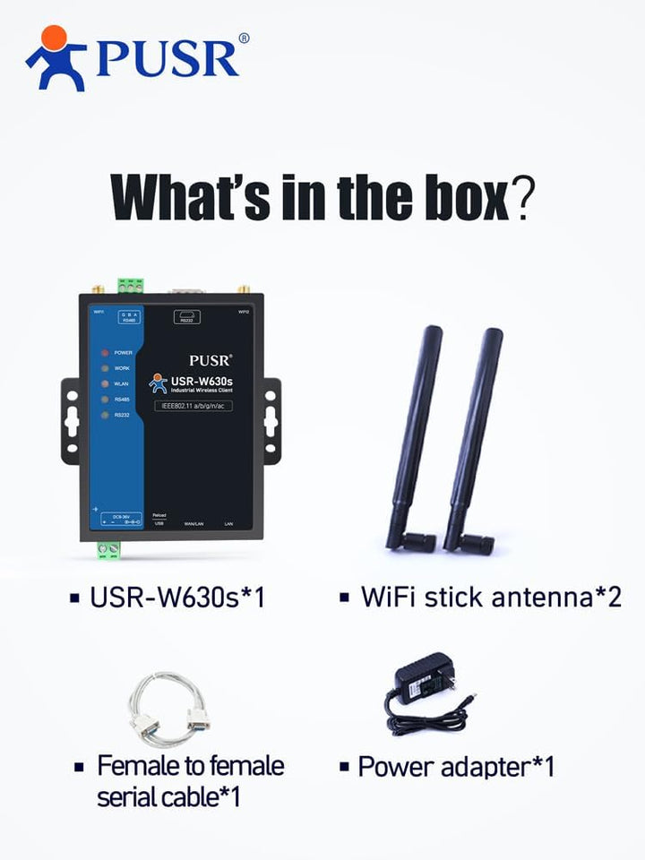 PUSR Industriequalität Dual Band WIFi5 Wireless Client Modbus Gateway MQTT 2 Ethernet-Ports Seriell