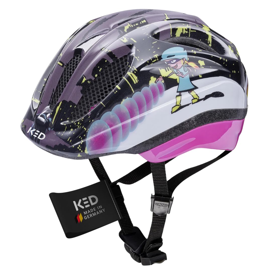 KED Kinderhelm Meggy II Trend, Superhero 44-49cm (XS), 44-49cm (XS)