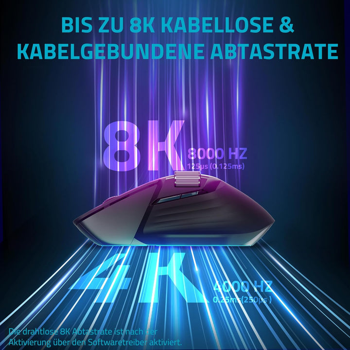 Rapoo VT0PRO kabellose 2,4 GHz High-Performance Gaming-Maus mit 26000 DPI optischem Sensor, 50 G Bes