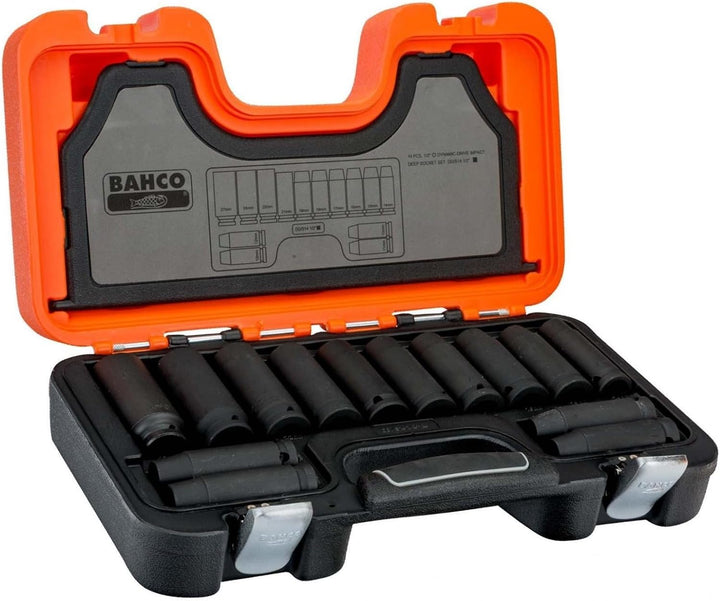 Bahco IRDD/S14 Tiefschlag-Steckschlüsselsatz, 14-teilig, 1,3-cm- (0,5-Zoll-) Vierkantantrieb