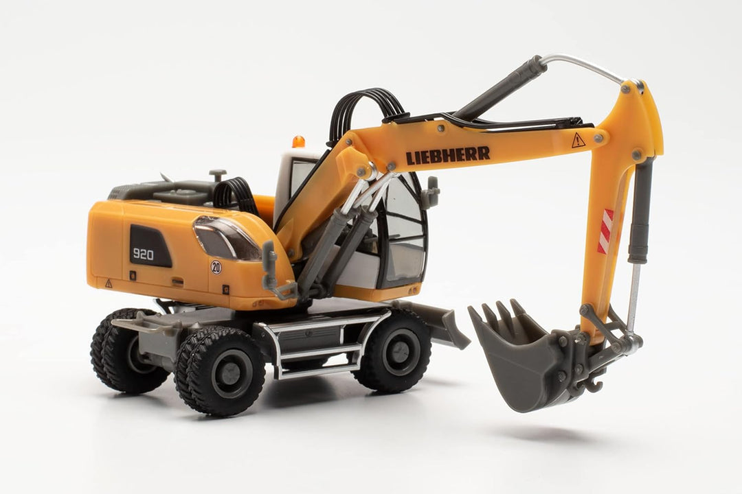 Herpa Bagger Modell Liebherr Mobilbagger A 920 Litronic „Liebherr“, originalgetreu im Massstab 1:87,