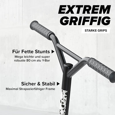 Apollo Stunt Scooter - Genius Pro | Robuster Kinder Scooter mit ABEC 9 Kugellager | Trick Roller, Tr