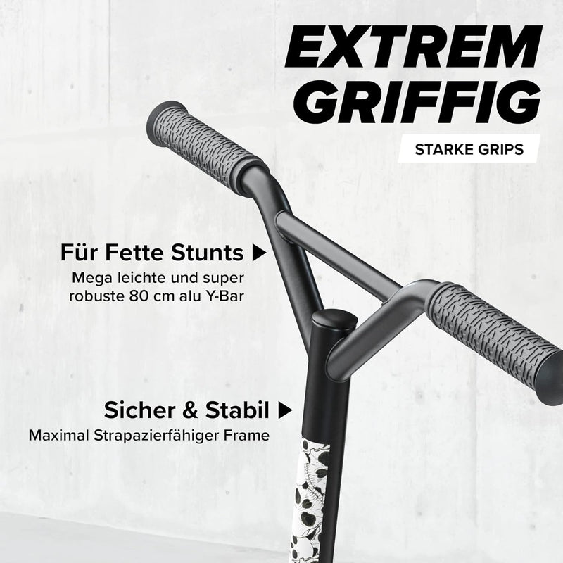 Apollo Stunt Scooter - Genius Pro | Robuster Kinder Scooter mit ABEC 9 Kugellager | Trick Roller, Tr